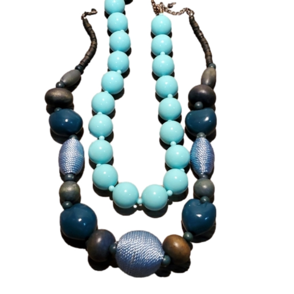 🍒 SET OF BLUE NECKLACES